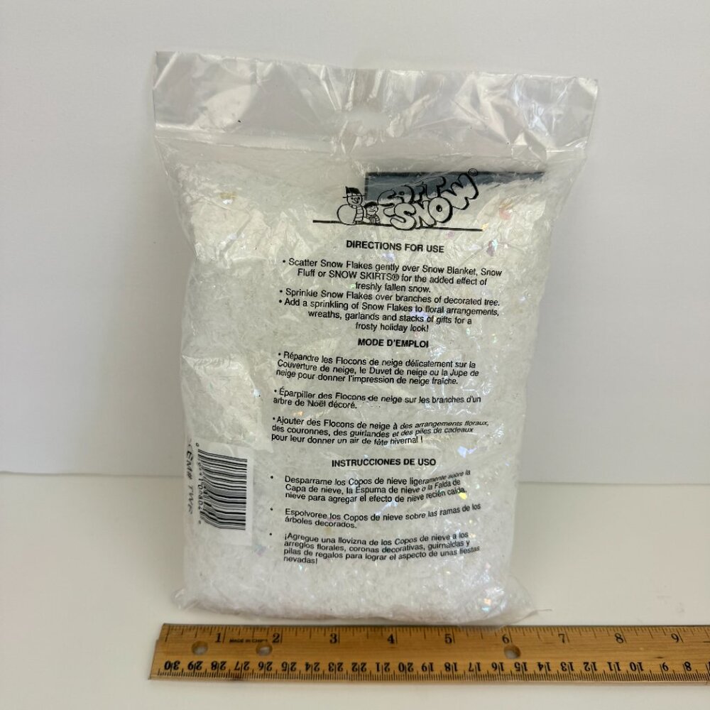Vtg Bag Soft Snow Iridescent White Mix Putnam Company Made in USA CVS READ - Picture 7 of 9